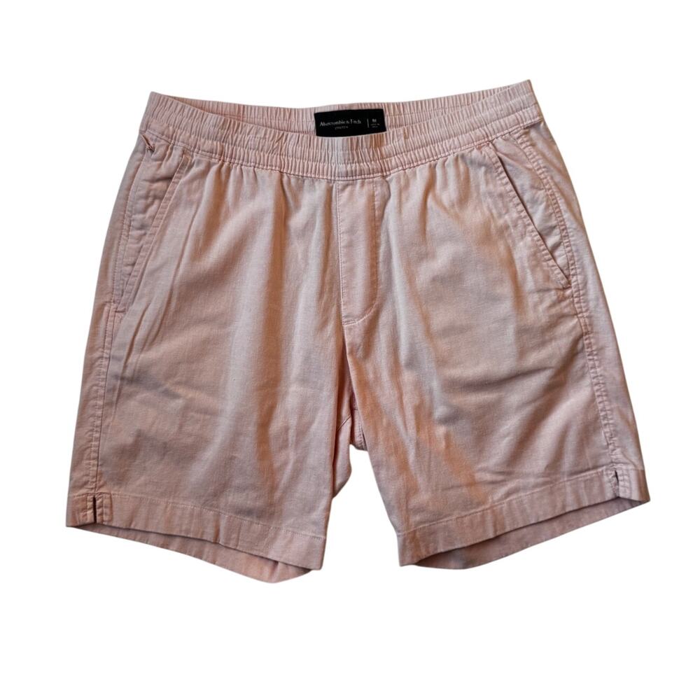 Abercrombie Linen Cotton Shorts Mens Medium Coastal Euro Vacation Cruise Pockets - Picture 13 of 14